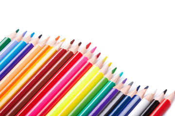 Color pencils  on white background