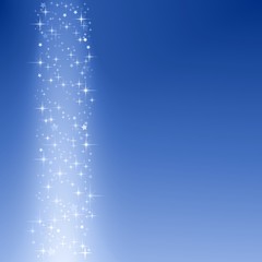 Festive blue background with stars