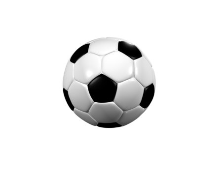 Ballon de foot, balle de football fond blanc. Soccer Stock