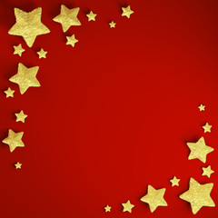 christmas frame background with stars