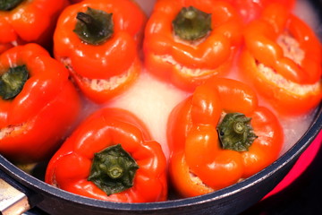 Hungarian delicacy, stuffed red pepper
