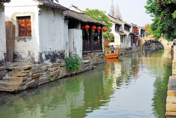China,Shanghai water village Zhujiajiao