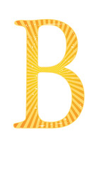 Colorful Alphabet orange and yellow glowing grunge