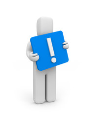 Person and exclamation point icon