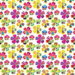Vivid colorful repeating flower background
