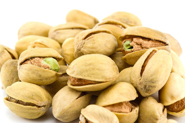 Heap of Pistachios isolated