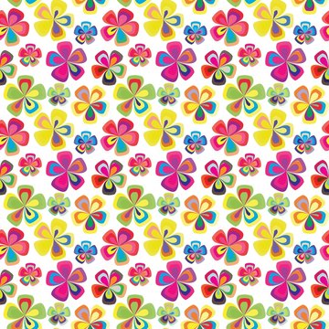 Vivid colorful repeating flower background
