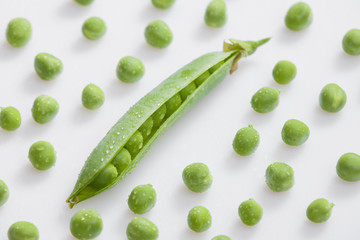 pea pod with peas