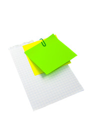 Post-it on the paper