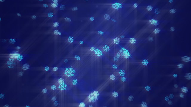Shining nowflakes - seamless loop