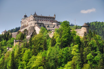 Naklejka premium Zamek w Salzburgu, Austria, kwiecień 2007