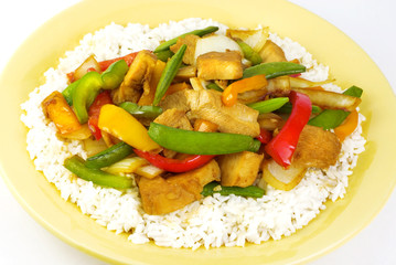Teriyaki Chicken with Vegetables and Rice