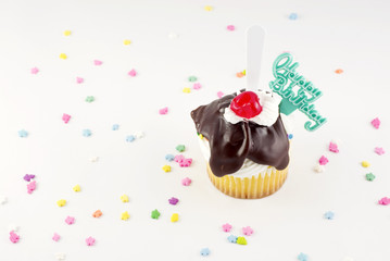 Happy Birthday Sundae Cupcake