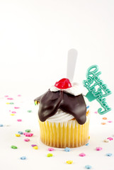 Happy Birthday Sundae Cupcake