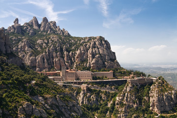 Naklejka premium Montserrat Monastery near Barcelona, Catalonia, Spain.