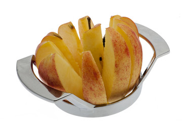 Apfel in Spalten geschnitten