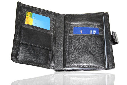 purse with credit cards