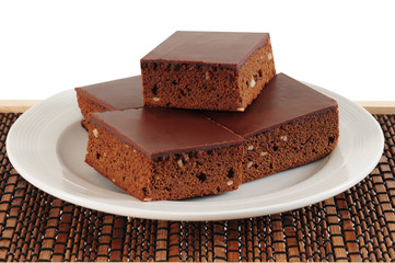 Slices of brownie.