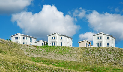 Newly built white houses