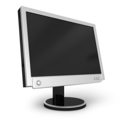 LCD monitor, isolated on white