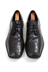 Mens' dress shoes on a whte background