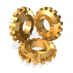 3 Gold gears