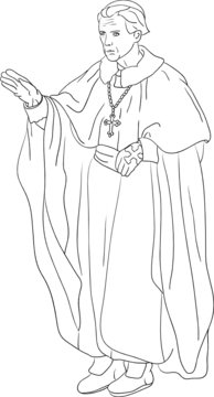 vector - Priest Cardinal isolated on background