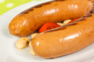 Riesen - Bratwurst , gegrillt