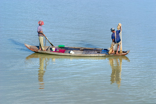 Fishermans in Kompong Thom, Cambodia.