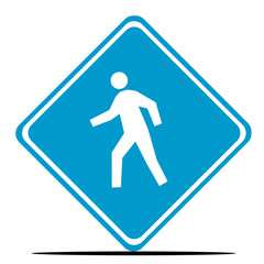 Person crossing road sign
