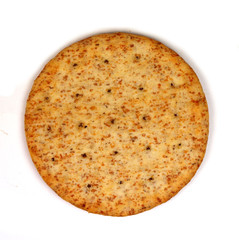 delicious biscuit on white background