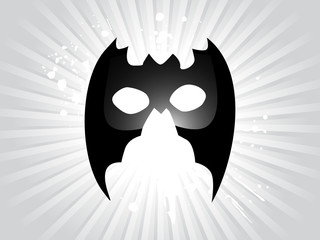 background with isolated halloween mask