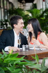 Couple Eating Outdoors