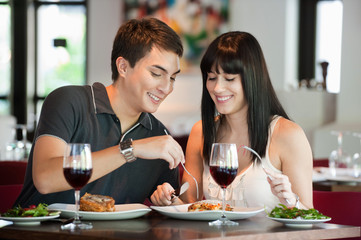 Couple Dining Together