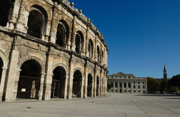 Naklejka premium les arenes, Nimes, France
