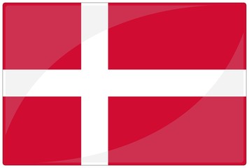 Obraz premium drapeau glassy danemark denmark flag
