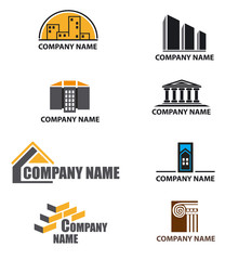 Set Of Building Company Logos