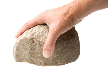 hand with rock