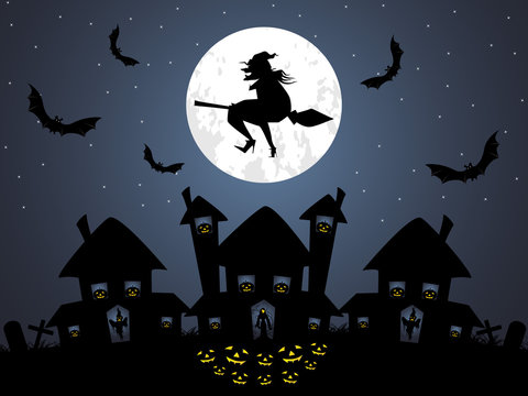 halloween background, vector illustration
