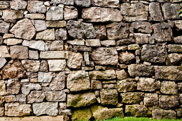 Dry stone wall background texture