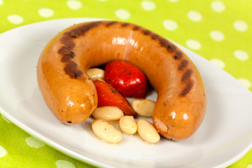 Riesen - Bratwurst , gegrillt