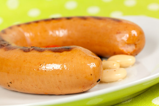 Riesen - Bratwurst , gegrillt