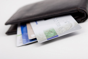Change purse with credit cards