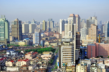 Fototapeta na wymiar China Shanghai Puxi skyline