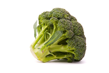 Fresh broccoli isolated over the white background