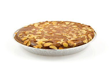 Typical filled Dutch pie with almond for Sinterklaas