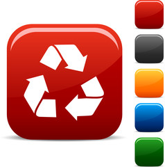 Recycle icon set. Vector illustration