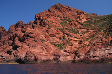 Fototapeta na wymiar Roches de la Scandola en Corse