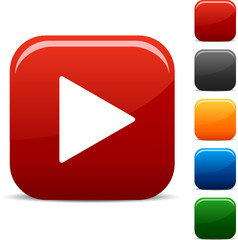 Play  icon set. Vector illustration