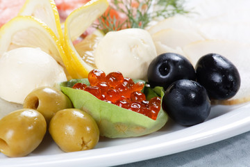caviar with vegetables